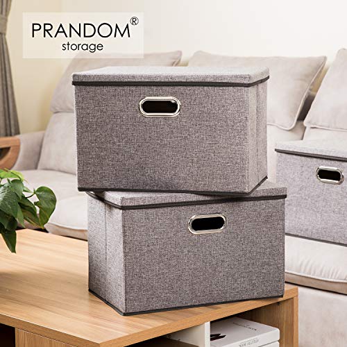 PRANDOM Large Collapsible Storage Bins with Lids - Image 2