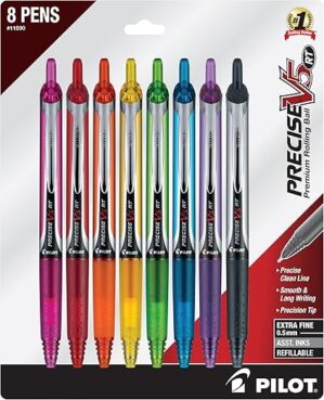 Pilot Precise V5 RT Extra-Fine Pens, 0.5mm, 8 Count (11890)