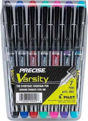Pilot Precise Varsity Fountain Pens, 7-Pack