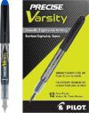 Pilot Precise Varsity Fountain Pens, Medium Point, 12-Pack (90011)