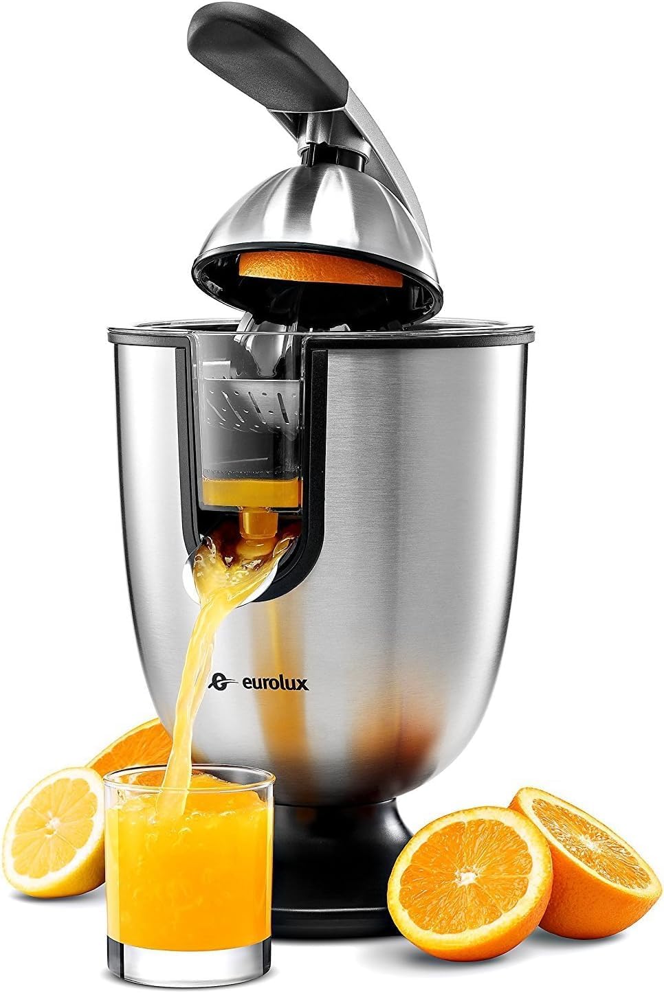 Eurolux Premium Electric Orange Juicer, Stainless Steel