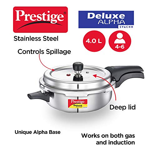 Prestige Senior Pan 4L Pressure Cooker, Silver - Image 2