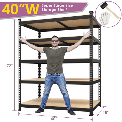 Prilinex Heavy Duty 5-Tier Metal Shelving Unit - Image 3