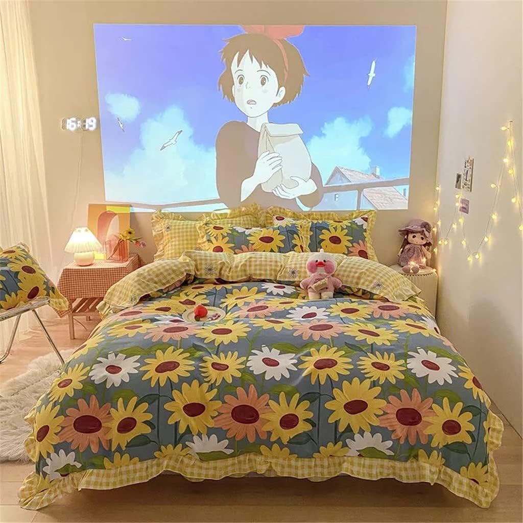 OAQZGBVK Princess Style Bedding Set 150Cm 4Pcs
