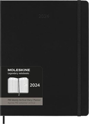 Moleskine PRO 2024 Weekly Vertical Planner, XL