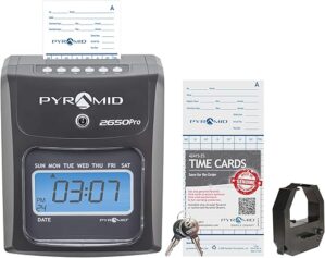 Pyramid Time Systems Pro Auto Aligning Time Clock, LCD