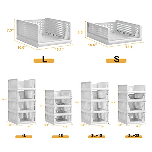 Proarea Stackable Plastic Storage Basket Organizer (4L) - Image 3