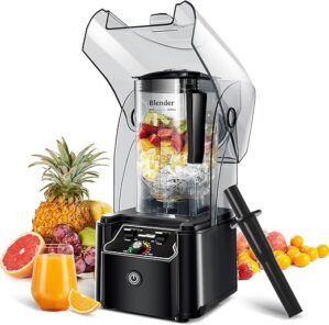 WantJoin Professional Commercial Blender With Shield Enclosure