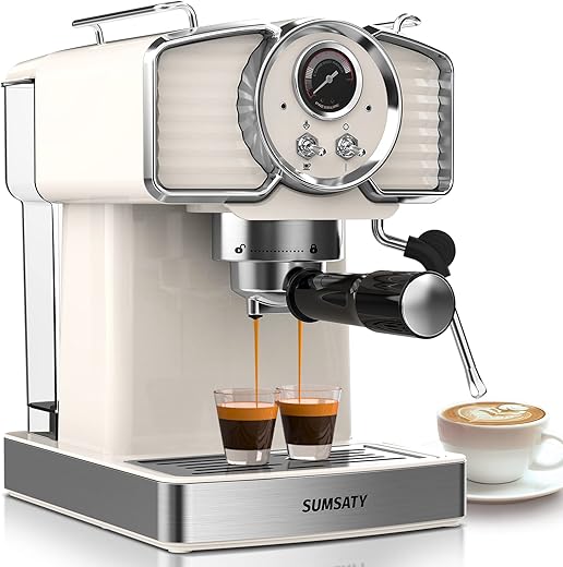 SUMSATY Professional Espresso Maker With Milk Frother