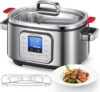 AMEGAT Programmable 10-in-1 Slow Cooker 6 Quart
