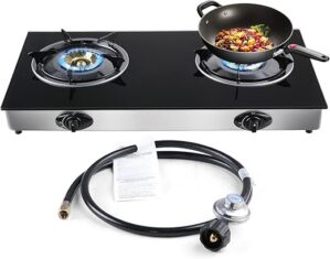 forimo Propane Gas Cooktop 2 Burners Stove