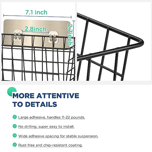 Ptinyiv Hanging Wall Wire Storage Baskets - Image 4