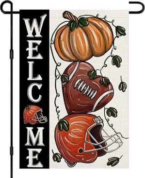 Decorhua Pumpkin Autumn Football Garden Flag DF330