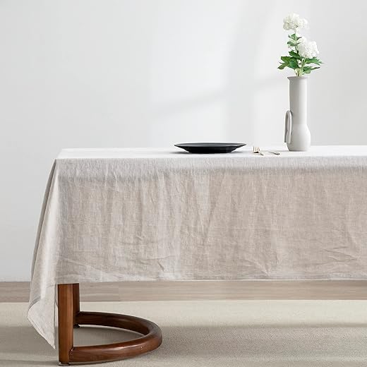 EVERLY Pure Linen Rectangle Tablecloths 60x120 Inches