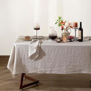 Talasily Pure Linen Tablecloth 60×84 Inches