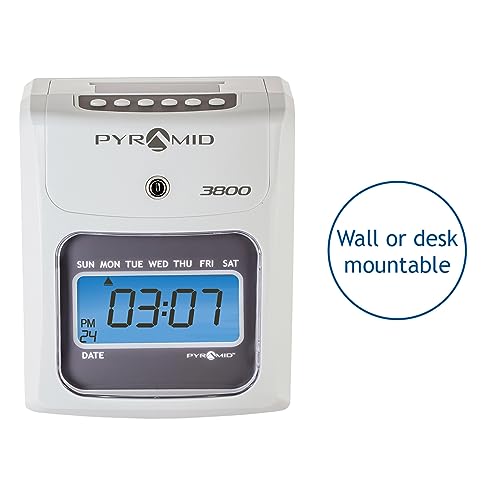 Pyramid Time Systems Model 3800 Auto Totaling Time Clock Bundle - Image 5