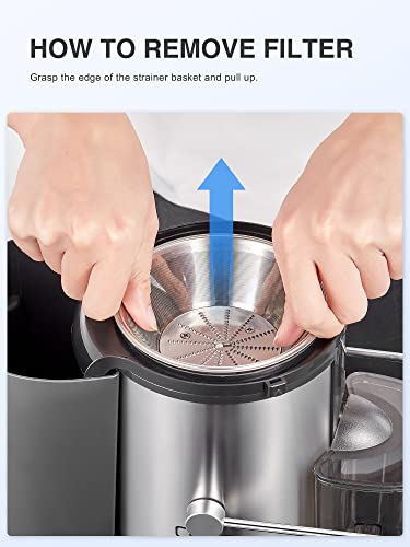 QCen Juicer Machine, 500W Centrifugal Extractor - Image 5