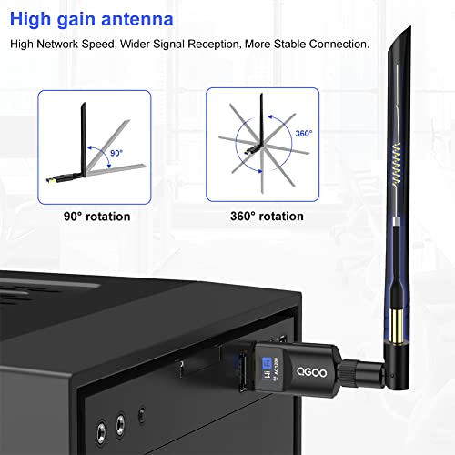 QGOO USB WiFi Adapter 1200Mbps Dual Band - Image 3