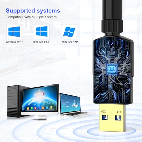 QGOO USB WiFi Adapter 1200Mbps Dual Band - Image 4