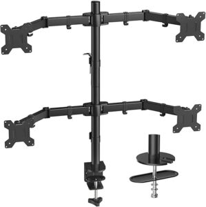 HUANUO Quad Monitor Stand For 13-27 Inch Screens