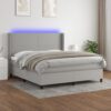 GFFFFFFJJJJJJJJJJJ Queen Fabric Box Spring Bed with LED Light