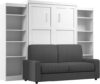 Bestar Queen Murphy Bed With Sofa And Shelving Units