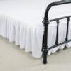 Queen Size Ruffled Bed Skirt, White