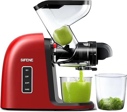 SIFENE Quiet Cold Press Juicer, Wide Dual Chute