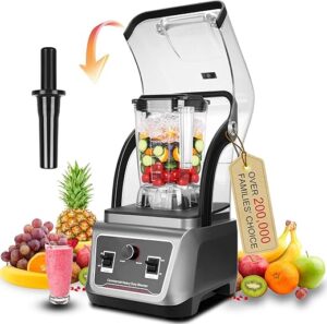 Hijolla Quiet Professional Blender With Soundproof Shield