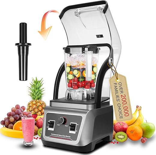 Hijolla Quiet Professional Blender With Soundproof Shield