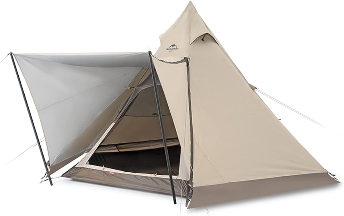 Naturehike Ranch 4 Person Teepee Tent, 4 Season