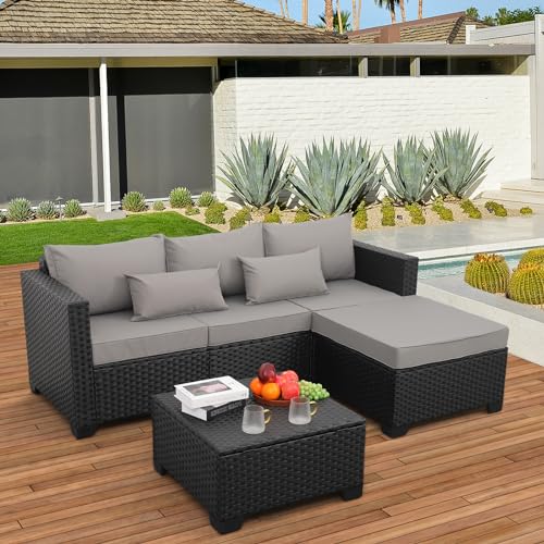 Rattaner 3 Pieces Patio Furniture Set Outdoor - Image 3