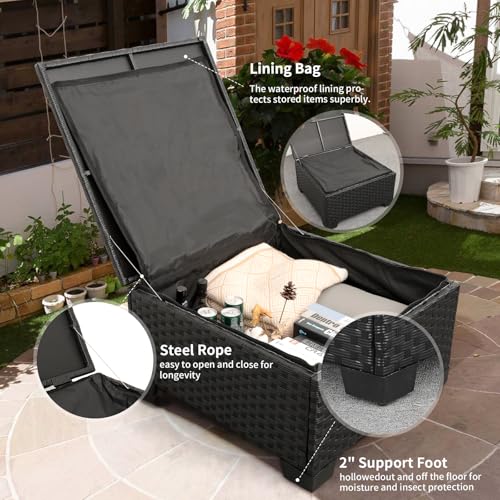 Rattaner 3 Pieces Patio Furniture Set Outdoor - Image 5