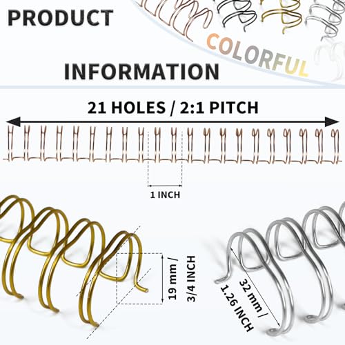 RAYSON Double Loop Wire Binding Spines, 3/4 Inch - Image 5