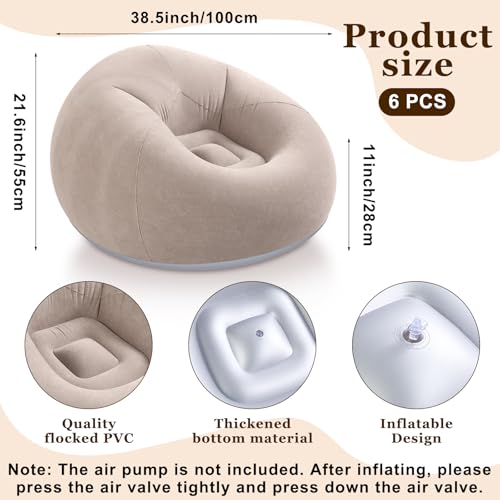 Realspring Inflatable Bean Bag Chairs Sofa (Multicolor, 6 Pcs) - Image 2