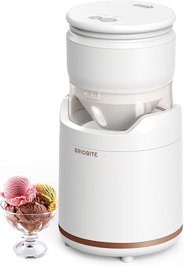 BRIOBITE Rechargeable Compact Ice Cream Maker