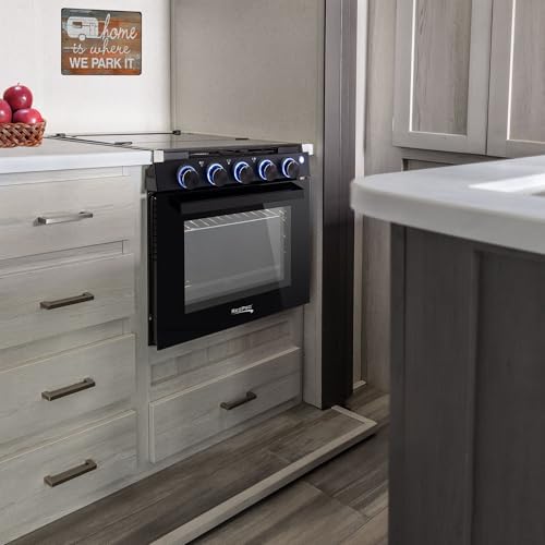 RecPro RV Stove Black Finish Gas Range - Image 2