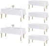 Fokitut Rectangle Tablecloth, 60×102 Inch, White