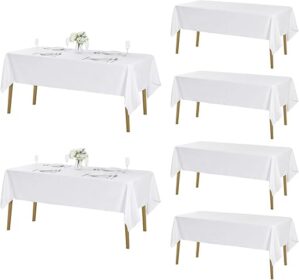 Fokitut Rectangle Tablecloth, 60×102 Inch, White