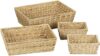 Household Essentials Rectangular Banana Leaf Basket Set (4)