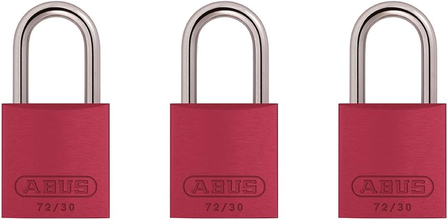 ABUS Red 72/30 Lockout Safety Padlock Set