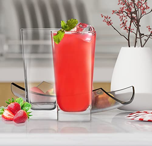 Red Rocks Set Of 4 Highball Glasses With Straws - Image 5