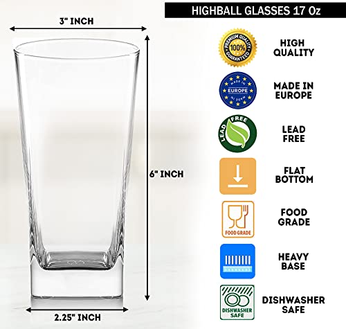 Red Rocks Set Of 4 Highball Glasses With Straws - Image 2