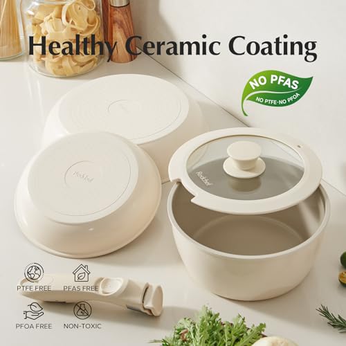 Redchef Ceramic Nonstick Cookware Set, PFAS Free - Image 3