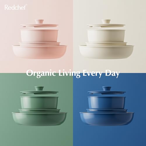 Redchef Ceramic Nonstick Cookware Set, PFAS Free - Image 2