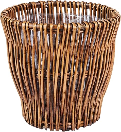 Household Essentials Reed Willow Waste Basket With Liner