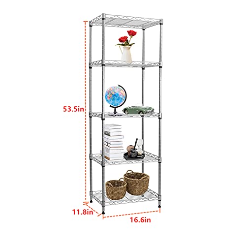 REGILLER 5-Wire Metal Storage Rack, Adjustable Shelves - Image 3