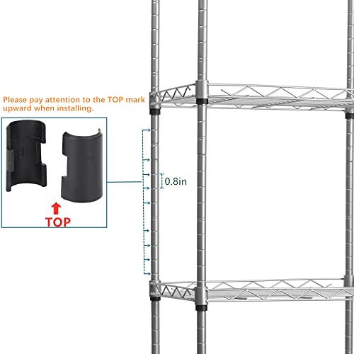 REGILLER 5-Wire Metal Storage Rack, Adjustable Shelves - Image 4
