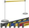 Visiontron Retractable Belt Stanchion, 10’ Yellow Belt