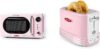 Nostalgia Retro Compact Countertop Microwave – 700-Watts And Wide 2-Slice Toaster
